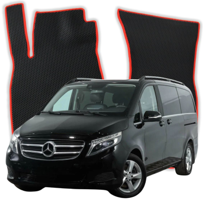 EVA autokoberce OMEVO pre Mercedes-Benz V-Klasse 3-miestny W447 3 gen Minivan Extra Long (2014-2025)