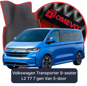 OMEVO 5D Pro Autokoberce do Volkswagen Transporter 9-miestny L2 T7 7 gen Van 5-dverový (2024-2025)