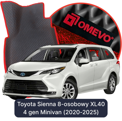EVA autokoberce OMEVO pre Toyota Sienna 8-miestny XL40 4. gen Minivan (2020-2025)