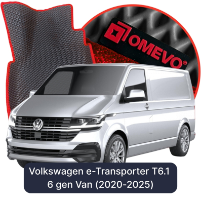 EVA autokoberce OMEVO pre Volkswagen e-Transporter 2 mesta T6.1 6 gen Van (2020-2025)