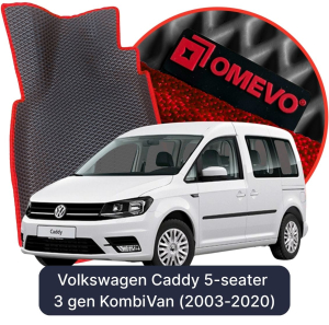 OMEVO 5D Pro Autokoberce do Volkswagen Caddy 5-miestny 3. gen KombiVan (2003-2020)