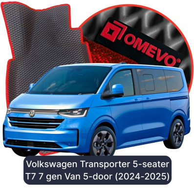 EVA autokoberce OMEVO pre Volkswagen Transporter 5-miestny (dvojkabina) T7 7 gen Van 5-dverovy (2024-2025)