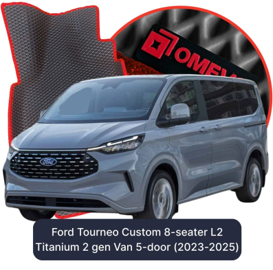 EVA autokoberce OMEVO pre Ford Tourneo Custom 8-miestny L2 Titanium 2 gen Van 5 dverí (2023-2025)