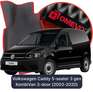 OMEVO 5D Pro Autokoberce do Volkswagen Caddy 5-miestny 3 gen KombiVan 3 dvere (2003-2020)