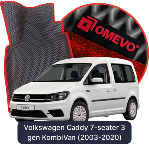 OMEVO 5D Pro Autokoberce do Volkswagen Caddy 7-miestny 3. gen KombiVan 5 dverí (2003-2020)