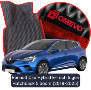 OMEVO 5D Pro Autokoberce do Renault Clio Hybrid E-Tech 5 gen Hatchback 5 dverí (2019-2025)