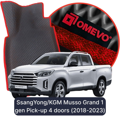 EVA autokoberce OMEVO pre SsangYong/KGM Musso Grand 1 gen Pick-up 4 dvere (2018-2023)