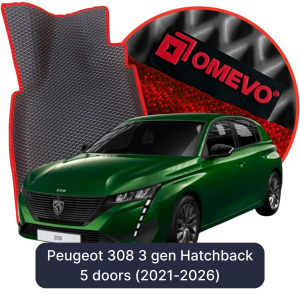 OMEVO 5D Pro Autokoberce do Peugeot 308 3. gen Hatchback 5 dverí (2021-2026)