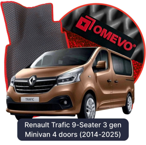 OMEVO 5D Pro Autokoberce do Renault Trafic 9-miestny 3 gen Minivan 4 dvere (2014-2025)