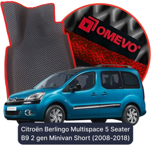 OMEVO 5D Pro Autokoberce do Citroën Berlingo Multispace 5 mest B9 2 gen Minivan Short (2008-2018)