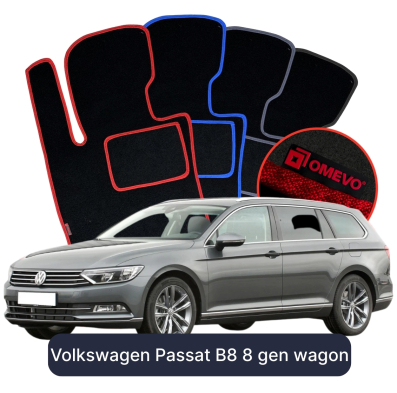 Velúrové autokoberce OMEVO pre Volkswagen Passat B8 8 gen Kombi (2014-2023)