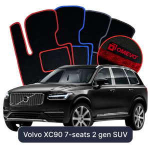 Velúrové autokoberce OMEVO pre Volvo XC90 7-miestny 2 gen SUV (2015-2025)