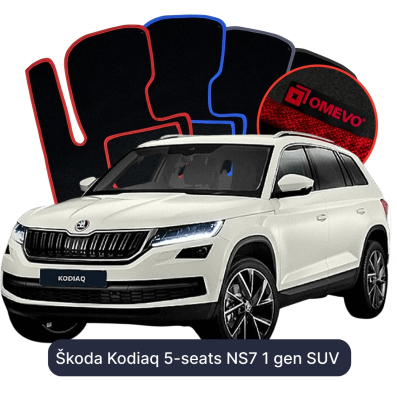 Velúrové autokoberce OMEVO pre Škoda Kodiaq 5-miestny NS7 1 gen SUV (2016-2024)
