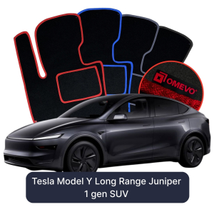 Velúrové autokoberce OMEVO pre Tesla Model Y Long Range Juniper 1 gen SUV (2020-2026)