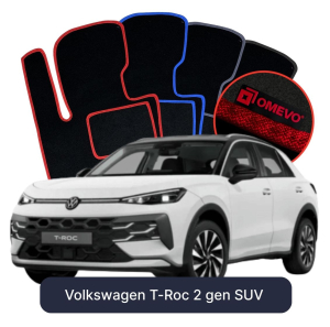 Velúrové autokoberce OMEVO pre Volkswagen T-Roc 2 gen SUV (2025-2026)