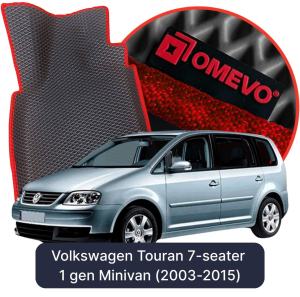 OMEVO 5D Pro Autokoberce do Volkswagen Touran 7-miestny 1. gen Minivan (2003-2015)