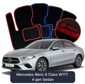 Velúrové autokoberce OMEVO pre Mercedes-Benz Razred A W177 4 gen Sedan (2019-2026)