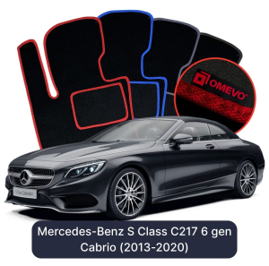 Velúrové autokoberce OMEVO pre Mercedes-Benz Razred S C217 6 gen Cabrio (2013-2020)