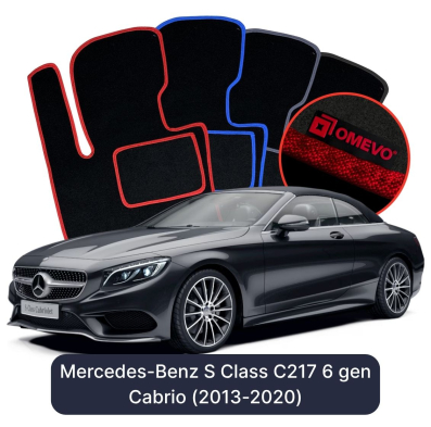 Velúrové autokoberce OMEVO pre Mercedes-Benz Razred S C217 6 gen Cabrio (2013-2020)