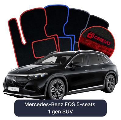 Velúrové autokoberce OMEVO pre Mercedes-Benz EQS 5 mest 1 gen SUV (2021-2025)