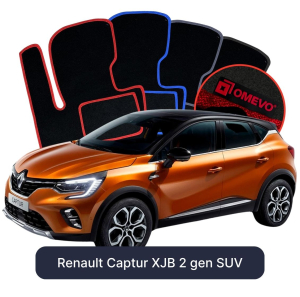 Velúrové autokoberce OMEVO pre Renault Captur XJB 2 gen SUV (2019-2026)