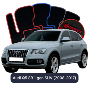 Velúrové autokoberce OMEVO pre Audi Q5 8R 1 gen SUV (2008-2017)