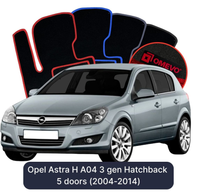 Velúrové autokoberce OMEVO pre Opel Astra H A04 3 gen Hatchback 5 dverí (2004-2014)