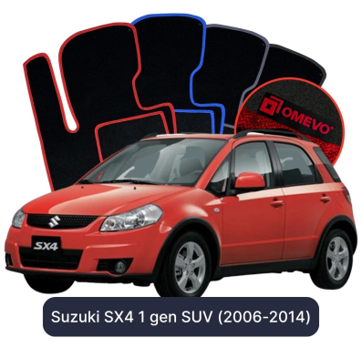 Velúrové autokoberce OMEVO pre Suzuki SX4 1 gen SUV (2006-2014)