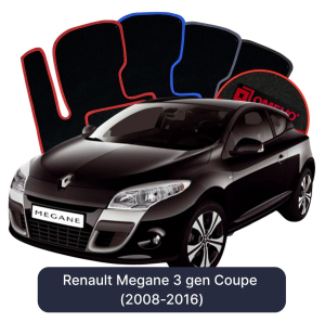 Velúrové autokoberce OMEVO pre Renault Megane 3 gen Kupé (2008-2016)