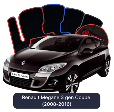 Velúrové autokoberce OMEVO pre Renault Megane 3 gen Kupé (2008-2016)