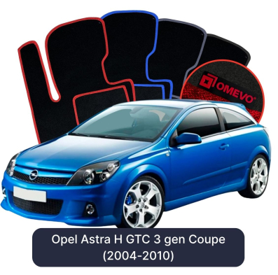 Velúrové autokoberce OMEVO pre Opel Astra H GTC 3 gen Kupé (2004-2010)