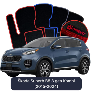 Velúrové autokoberce OMEVO pre Kia Sportage 4 gen SUV (2015-2021)