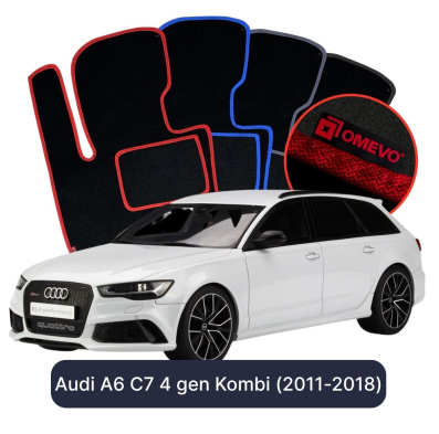 Velúrové autokoberce OMEVO pre Audi A6 C7 4 gen Kombi (2011-2018)