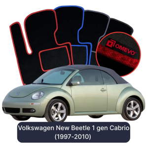 Velúrové autokoberce OMEVO pre Volkswagen New Beetle 1 gen Cabrio (1997-2010)