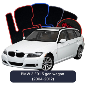 Velúrové autokoberce OMEVO pre BMW 3 E91 5 gen Kombi (2004-2012)