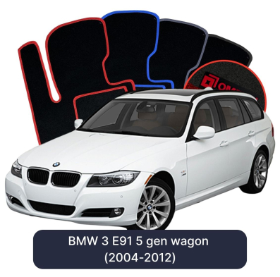 Velúrové autokoberce OMEVO pre BMW 3 E91 5 gen Kombi (2004-2012)