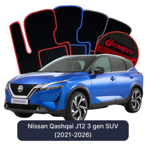 Velúrové autokoberce OMEVO pre Nissan Qashqai J12 3 gen SUV (2021-2025)