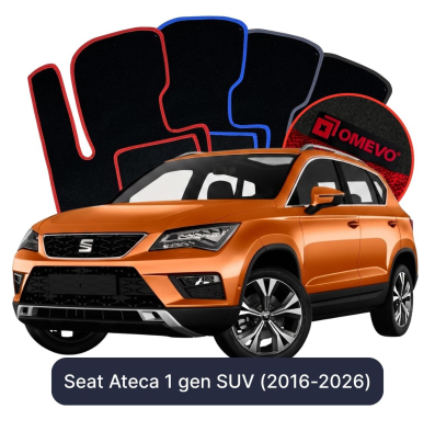 Velúrové autokoberce OMEVO pre Seat Ateca 1 gen SUV (2016-2025)