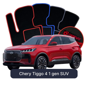 Velúrové autokoberce OMEVO pre Chery Tiggo 4 1 gen SUV (2020–2025)
