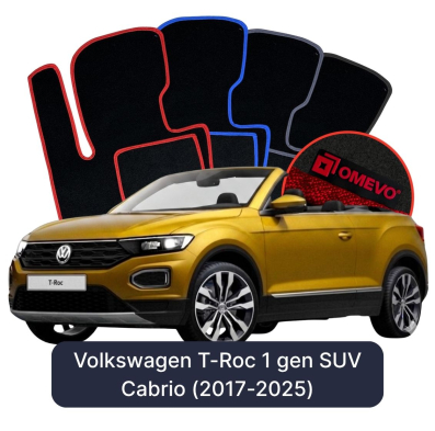 Velúrové autokoberce OMEVO pre Volkswagen T-Roc 1 gen Cabrio SUV (2017-2025)