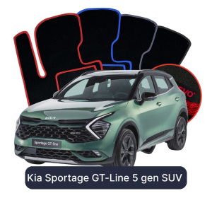 Velúrové autokoberce OMEVO pre Kia Sportage GT 5 gen SUV (2021-2024)