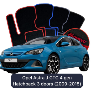 Velúrové autokoberce OMEVO pre Opel Astra J GTC 4 gen Hatchback 3 dvere (2009-2015)