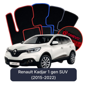 Velúrové autokoberce OMEVO pre Renault Kadjar 1 gen SUV (2015-2022)