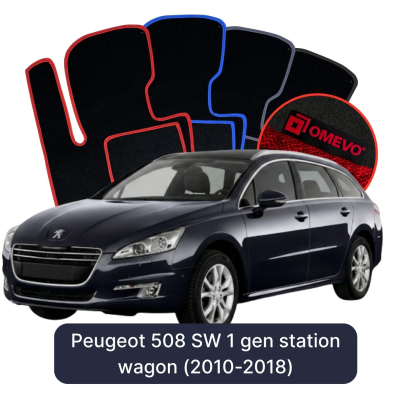 Velúrové autokoberce OMEVO pre Peugeot 508 SW 1 gen Kombi (2010-2018)