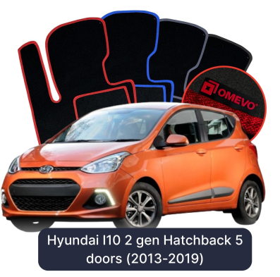 Velúrové autokoberce OMEVO pre Hyundai I10 2 gen Hatchback 5 dverí (2013-2024)