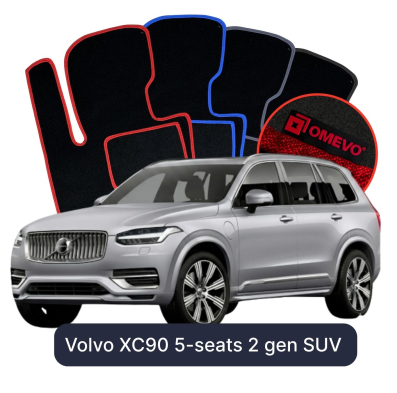 Velúrové autokoberce OMEVO pre Volvo XC90 5-miestny 2 gen SUV (2015-2025)