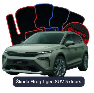 Velúrové autokoberce OMEVO pre Škoda Elroq 1 gen SUV 5 dverí (2025-2025)