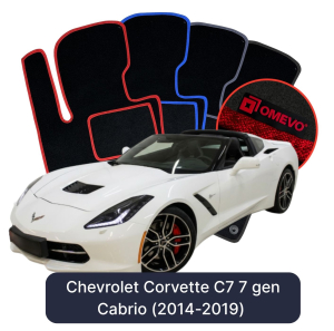 Velúrové autokoberce OMEVO pre Chevrolet Corvette C7 7. generácia Cabrio (2014-2019)