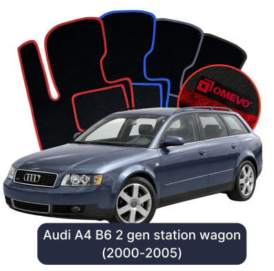 Velúrové autokoberce OMEVO pre Audi A4 B6 2 gen Kombi (2000-2005)