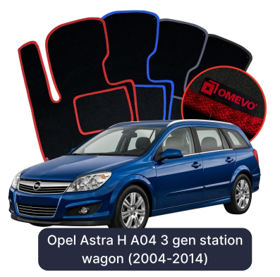 Velúrové autokoberce OMEVO pre Opel Astra H A04 3 gen Kombi (2004-2014)